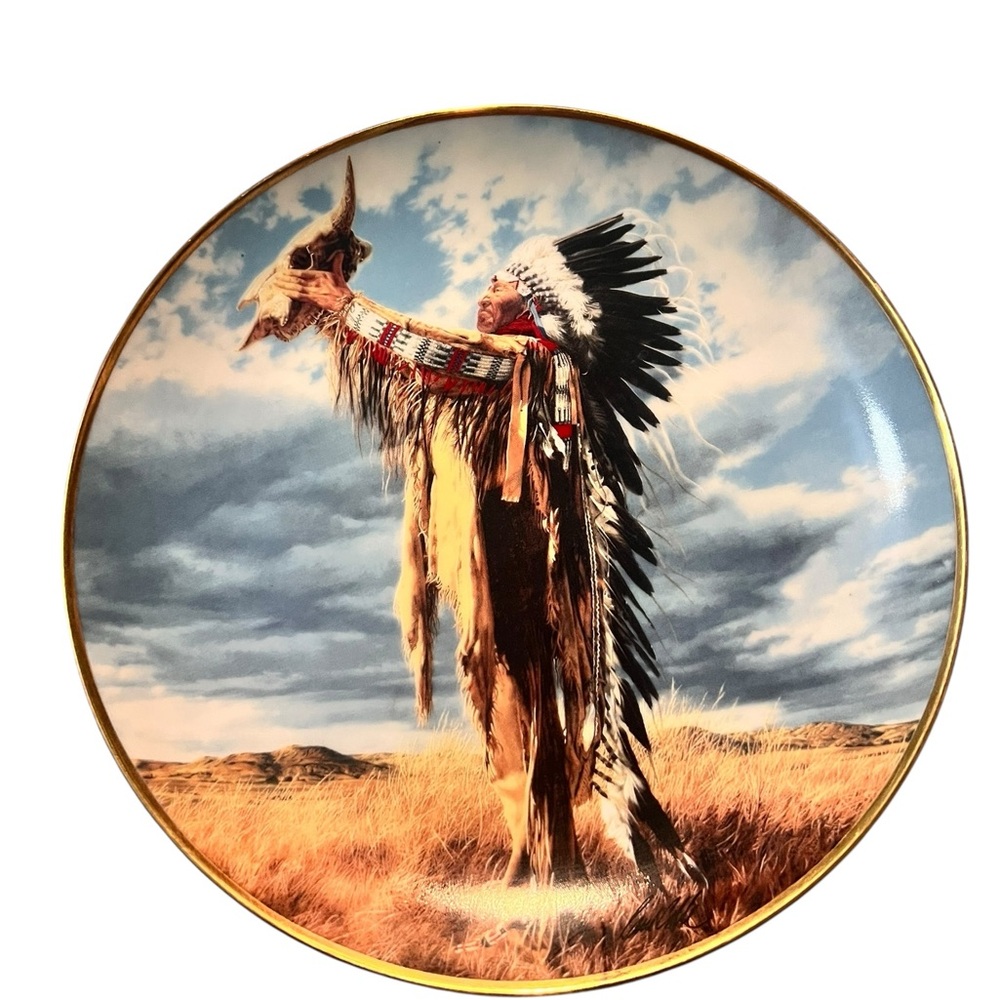 PRAYER TO THE GREAT SPIRIT collector plate PAUL CALLE Native Chief‎